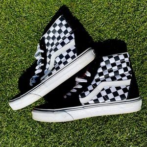 VANS- HI TOP black/white checker